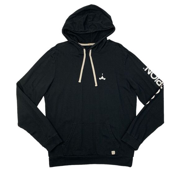 Marine Layer Sweatshirt Men M Medium Black Hoodie Soft Modal Blend Scorpion Logo - Picture 1 of 15
